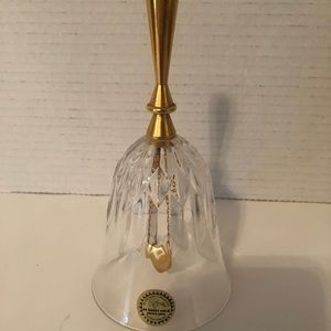 Vintage 1984 Gerity Products24 Karat Gold 6.5 Glass Bell Collectable Glass Bell